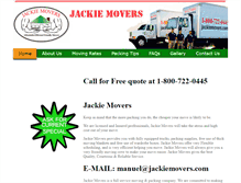 Tablet Screenshot of jackiemovers.com